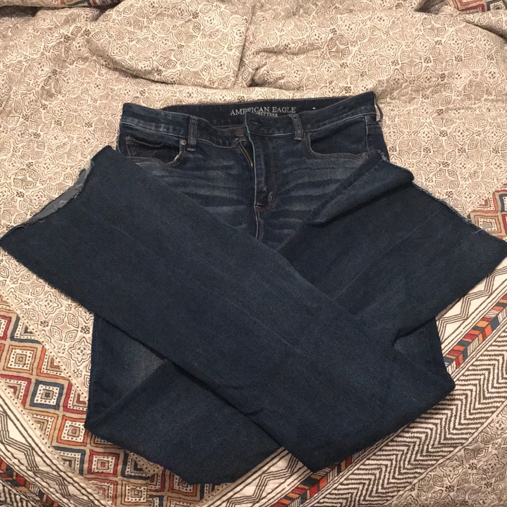 American Eagle hi-rise slim flare jeans